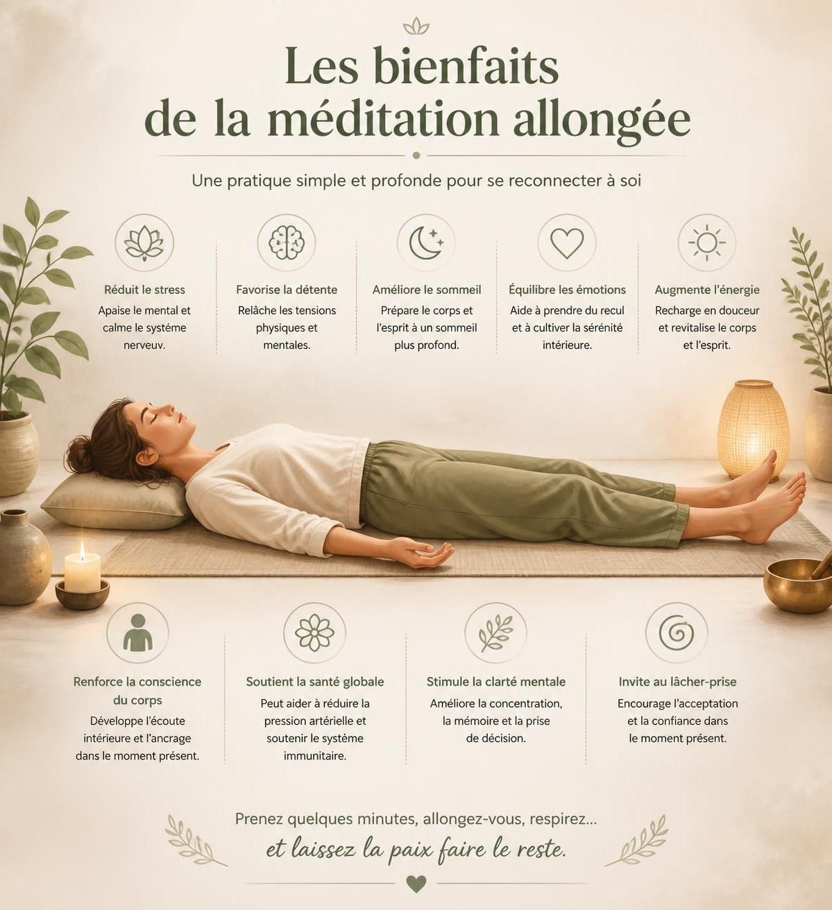 découvrez si méditer allongé est aussi efficace que méditer en position assise et comment choisir la posture qui vous convient pour une pratique optimale.