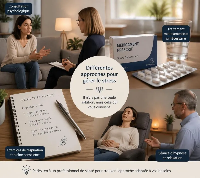 découvrez la définition des anxiolytiques, leur rôle dans la gestion de l'anxiété, et pourquoi l'hypnose ne peut pas remplacer un traitement médical adapté.