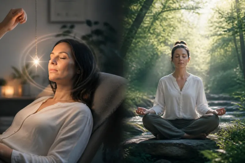 Hypnose ou méditation : quelles différences pour se détendre et mieux gérer ses pensées