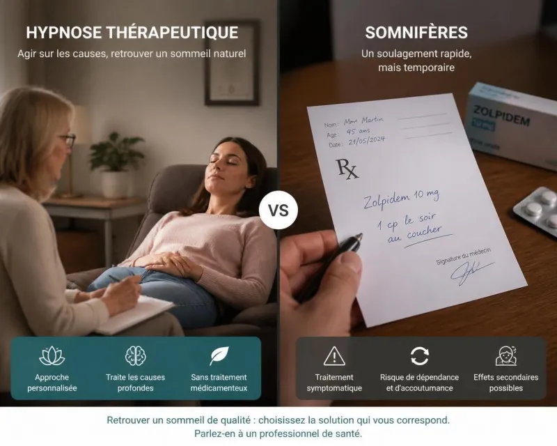 découvrez la définition simple d'hypnotique, ses différences avec l'hypnose, ainsi que sa signification dans le domaine médical.