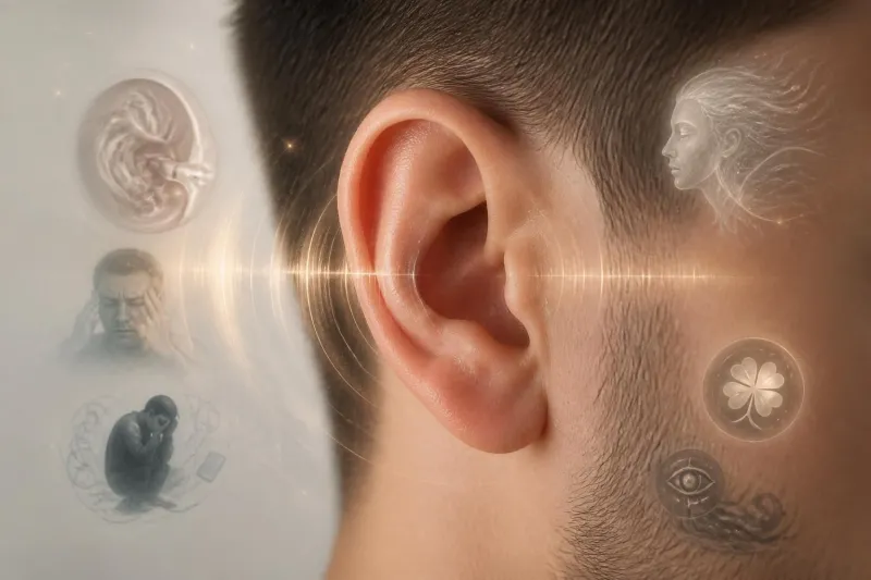 Oreille droite qui siffle : causes possibles et significations populaires