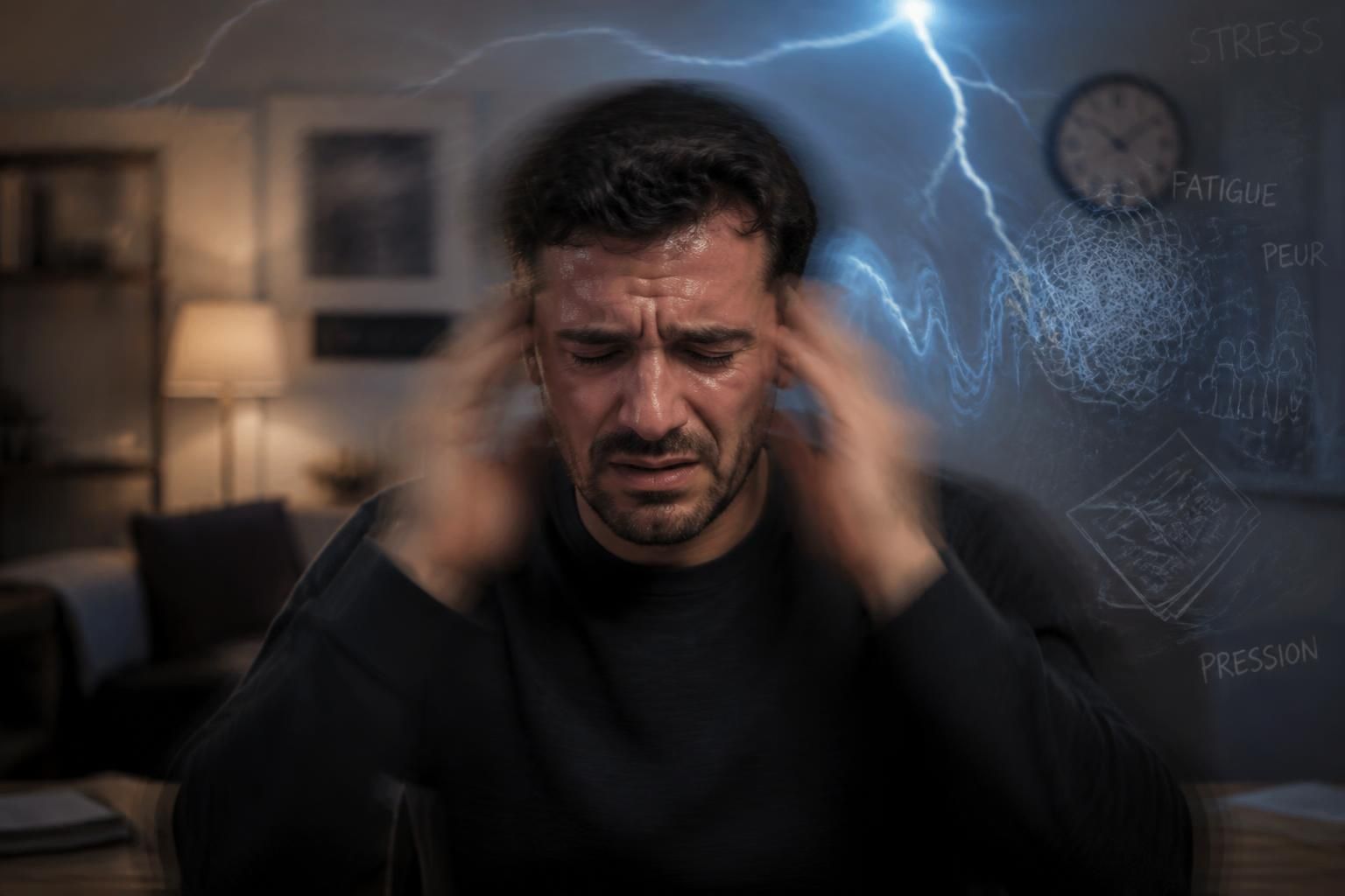 Tremblements soudains du corps : stress, émotions et causes possibles